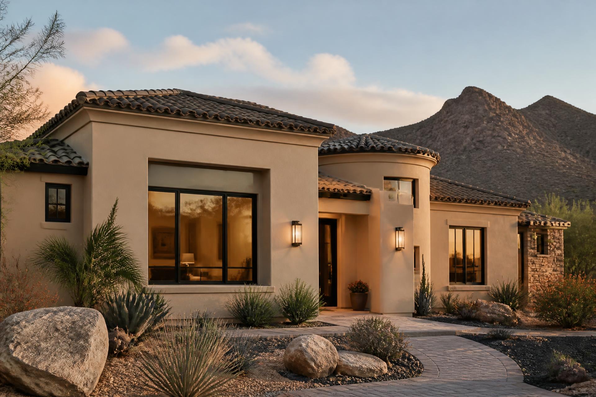 Arizona home in bright daylight